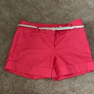 Express pink shorts with belt NWT